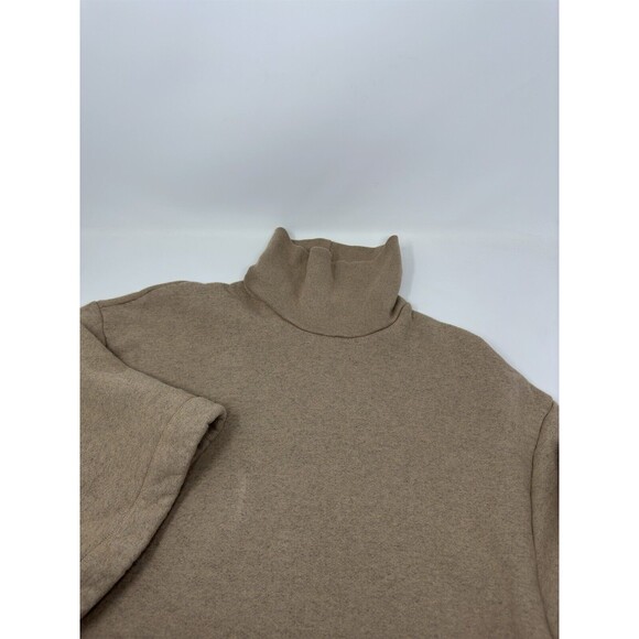 Agolde Sweatshirt Womens Small Brown Tan Pullover Crew Puff Round Shoulder Boxy - Picture 2 of 5